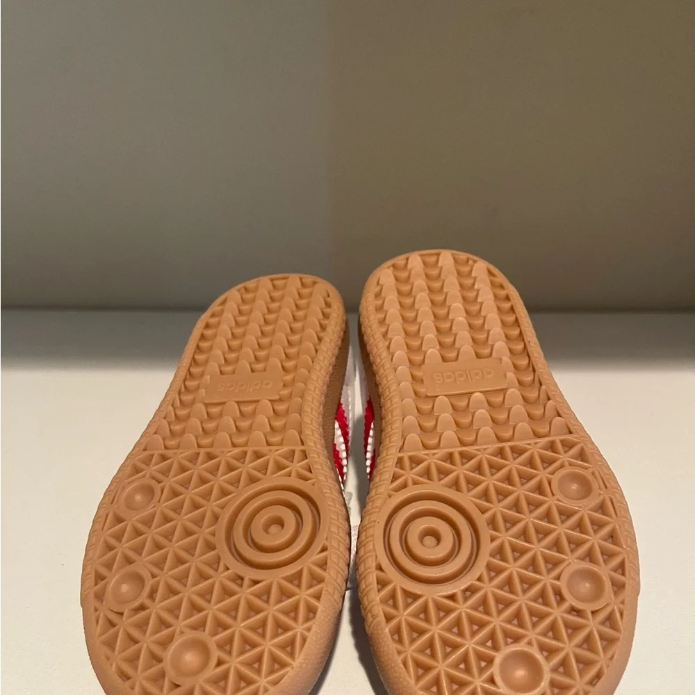 Adidas Kids Samba Red and White Sneakers